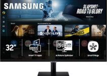 Samsung 32” Smart Monitor M7 (M70F) 4K UHD Display, Samsung Vision AI, Smart TV Apps, Gaming Hub, USB-C, HDMI and USB-A, Black, LS32FM702UNXZA, 2025