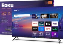 Roku Smart TV 2025 – 50-Inch Select Series, 4K HDR TV – RokuTV with Enhanced Voice Remote – Flat Screen LED Television with Wi-Fi for Streaming Live Local News, Sports, Family Entertainment