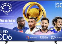 Hisense 50″ Class QD6 Series (50QD6QF, 2025 Model) QLED 4K UHD Smart Fire TV, Voice Remote with Alexa, Dolby Vision, Dolby Atmos, Motion Rate 120, HDR 10+, Game Mode Plus, MEMC, VRR, ALLM